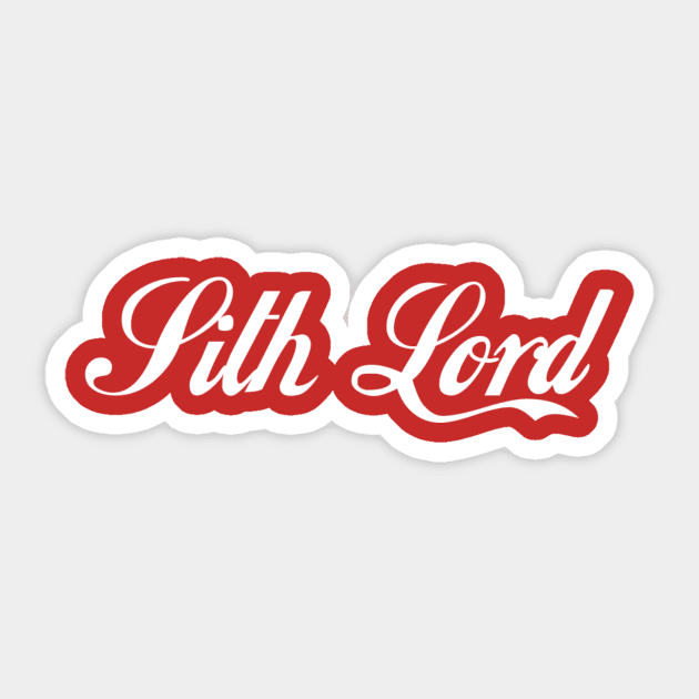 Sith Lord / Coca Cola Mash-Up Sticker by My Geeky Tees - T-Shirt Designs